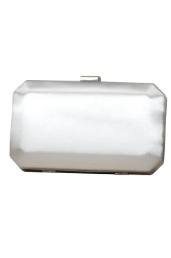 Box Clutch – Ebony Ivory Satin | The Perfect Bridal Company