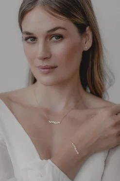 Braut Halskette mit Kristallen – Estelle