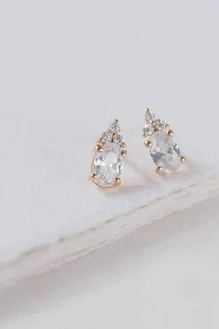 Braut Ohrstecker mit Zirkonia Kristallen - Dazzling Beauty