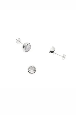 Braut Ohrstecker und Halskette mit Strass