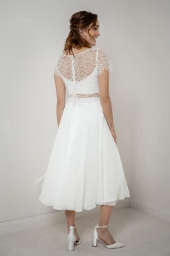 Braut Rock aus Chiffon in Midi-Länge – Mireya noni