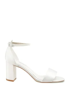 Brautschuh mit Blockabsatz – Belle Ivory Satin | G.Westerleigh