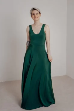 Dunkelgrünes Brautjungfernkleid – Reverse Gown Forest Green Twobirds