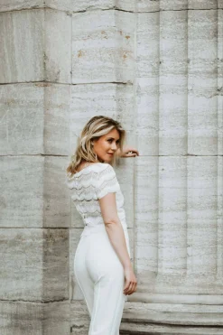 Figurbetonte Braut Hose mit Bügelfalten – Lenya noni