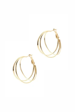 Mehrlagige Creolen in Gold