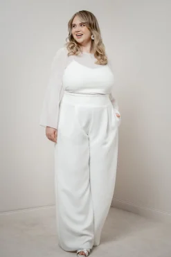 Plus Size Braut Hose mit weitem Bein – Zari noni Curvy