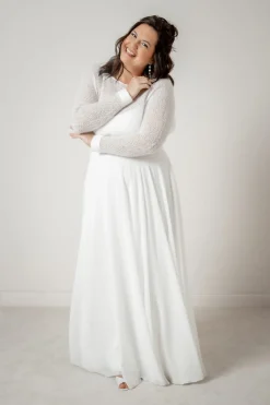 Plus Size Braut Pullover aus Strickmix – Yosie noni Curvy