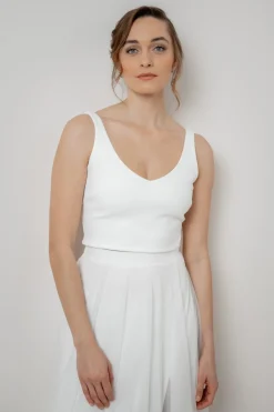 Ärmelfreies Braut Top – Majvi Ivory noni