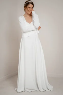 Schlichter Braut Cardigan in Ivory