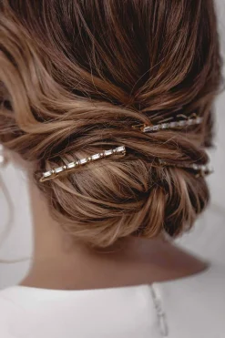 Schmaler Haarclip mit funkelnden Kristallen – New Horizon
