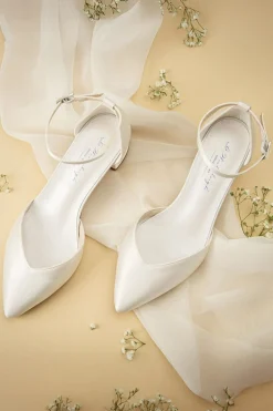Spitze Brautschuhe – Inez Ivory Satin | G.Westerleigh