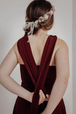 Tube-Top in Weinrot – Long Jersey Bandeau Bordeaux Twobirds