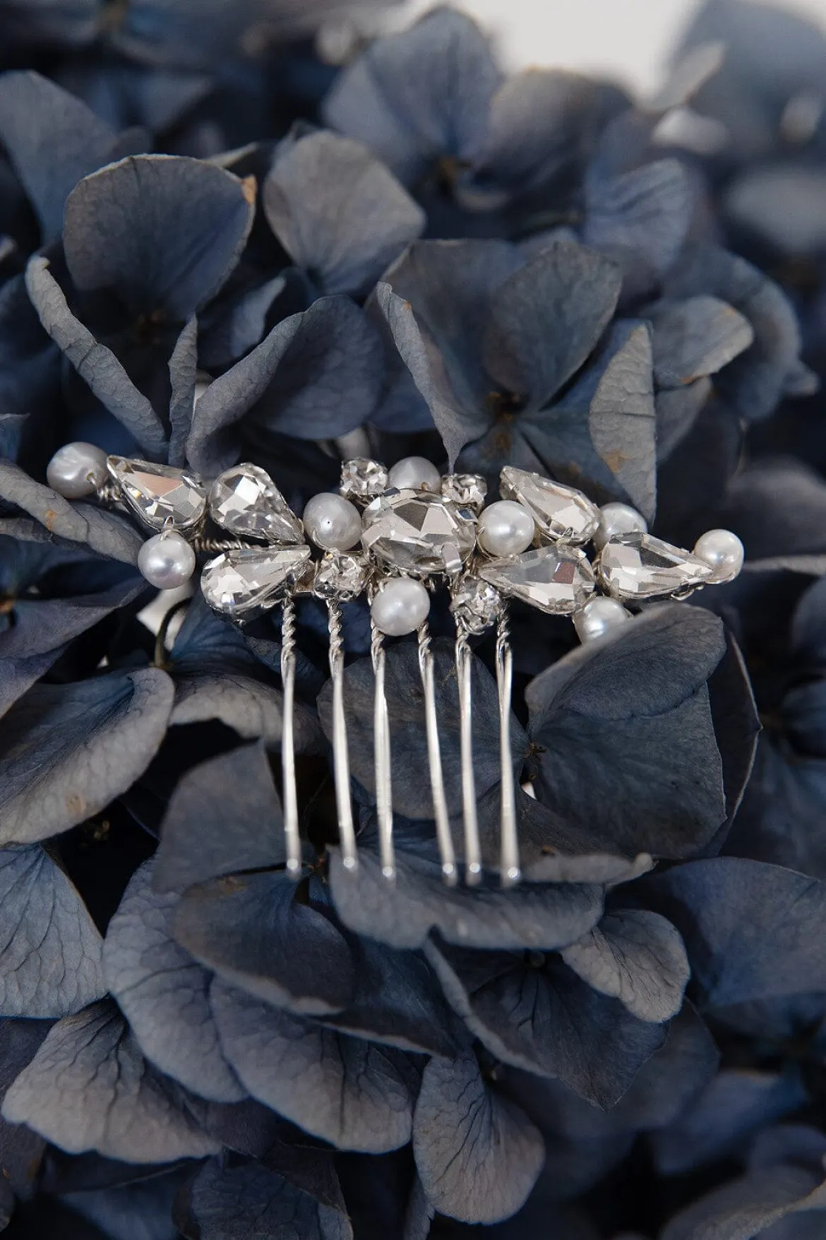 Vintage Braut Haarkamm mit Perlen und Strass