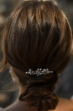 Vintage Braut Haarkamm mit Perlen und Strass